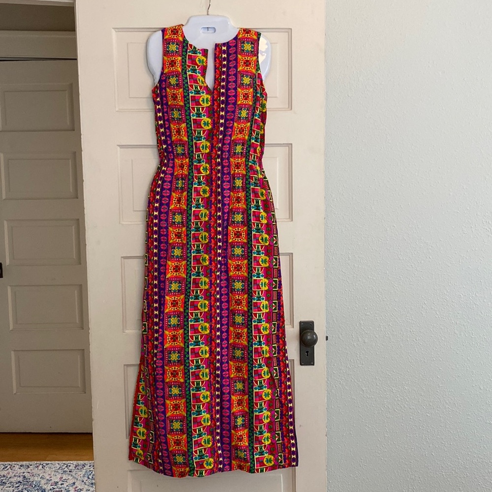 VINTAGE NEON MAXI DRESS